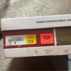 Pierre Dumas Gold heels size 7 1/2 slightly used